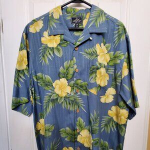 BERMUDA BAY MENS SILK SHIRT WITH  COPYRIGHTED PRINT ARTWORK